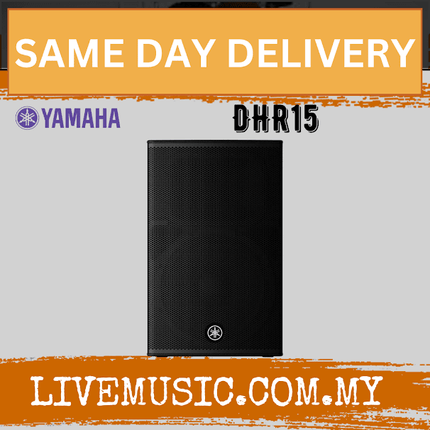 Yamaha DHR15 1000-Watt 15" Powered Loudspeaker w/Speaker Stand - Pair ( DHR-15 / DHR 15 )