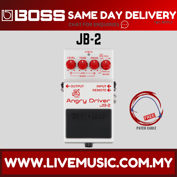 Boss JB-2 Angry Driver Overdrive Guitar Effect Pedal (JB2)