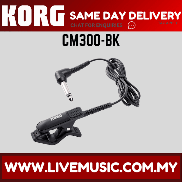 Korg CM-300 Clip On Contact Microphone - Black (CM300 / CM 300 )