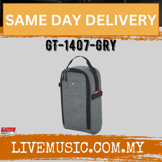 Gator GT-1407 Transit Series Add-On Accessory Bag 14" x 7" x 4.5" - Grey (GT1407/GT 1407)