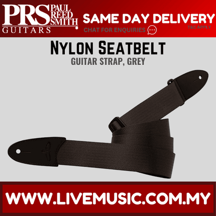 PRS Nylon Seatbelt Guitar Strap, Grey