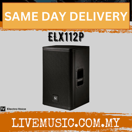 EV Electro-Voice ELX112P 1000W 12" Powered Speaker With Speaker Stand And Cable - Pair ( ELX 112P / ELX-112P )
