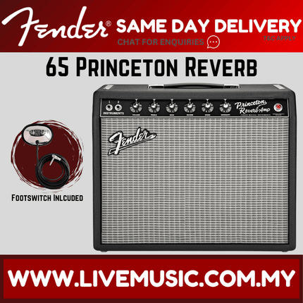 Fender 65 Princeton Reverb 12 Watt 1x10 inch Guitar Tube Combo Amplifier