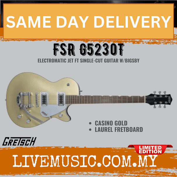 Gretsch FSR G5230T Electromatic Jet FT Single-Cut Guitar w/Bigsby, Casino Gold