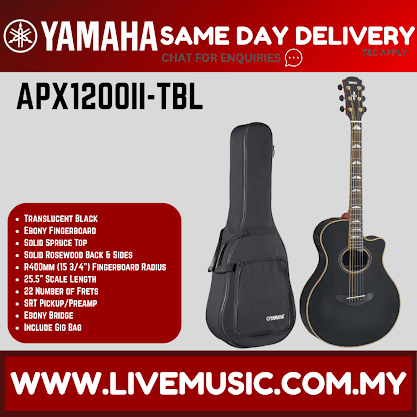 Yamaha APX1200II 41 Solid Spruce Top Acoustic-Electric Guitar - Natural ( APX-1200II / APX1200II-NT )