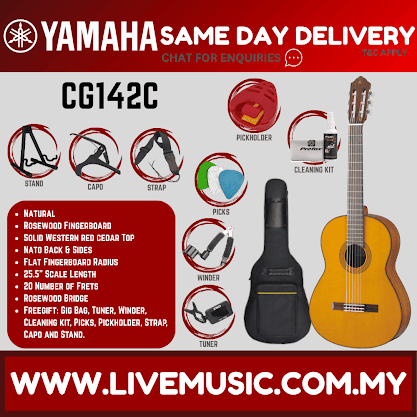 Yamaha CG142C Cedar Top Classical Guitar ( CG-142C / CG 142C )
