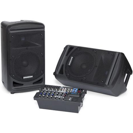 Samson Expedition XP800 8 Channel Mixer 800W 2 Way Speaker Portable PA System With Bluetooth (XP 800/XP-800)