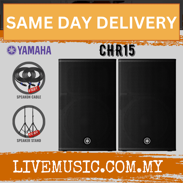 Yamaha CHR15 1000-Watt 15" Passive Speaker w/Speaker Stand - Each / Pair ( CHR15 / CHR 15 )