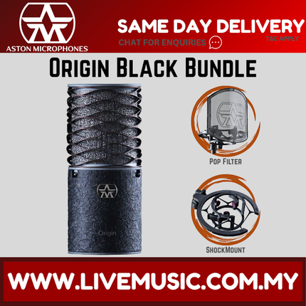 Aston Microphone Origin Black Bundle Large-diaphragm Condenser Microphone