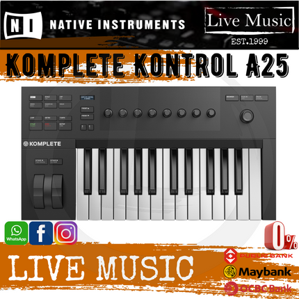 Native Instruments Komplete Kontrol A25 25-key MIDI Controller Keyboard (A-25/A 25)