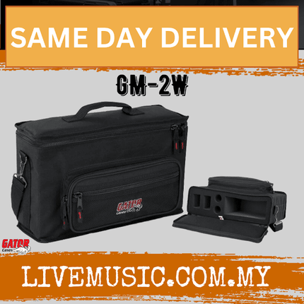 Gator GM2W Lightweight Bag for Two Wireless Mic System (GM-2W)