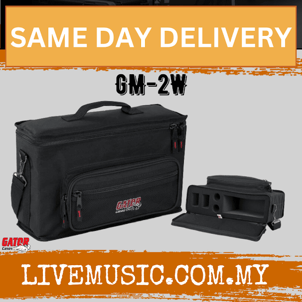 Gator GM2W Lightweight Bag for Two Wireless Mic System (GM-2W)
