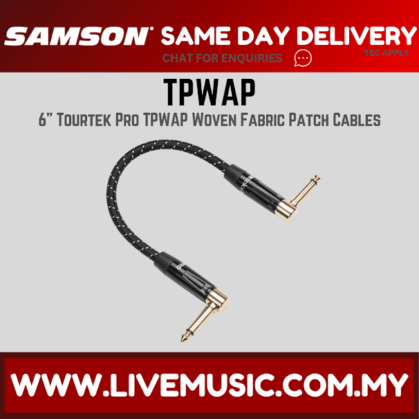 Samson Tourtek Pro TPWAP Woven Fabric Patch Cables
