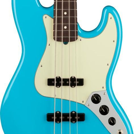 Fender American Professional II Jazz Bass Electric Guitar, Rosewood Fretboard - Miami Blue