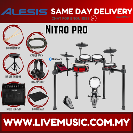Alesis Nitro Pro Electronic Drum Kit 5-Piece Electronic Drum Kit
