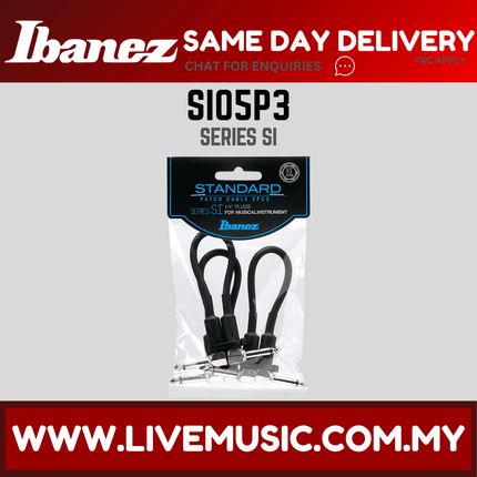 Ibanez SI05P3 Guitar Cable, 3/set Patch Cable 2 Right Angled Plugs ( SIO-5P3 / SIO 5P3 )