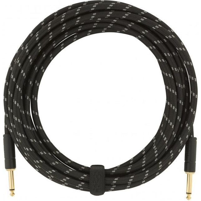 Fender Deluxe Series Instrument Cable, 18.6ft - Black Tweed