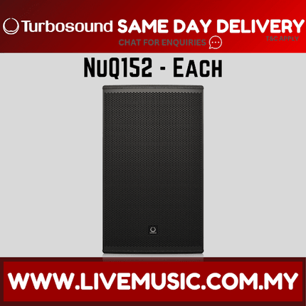 Turbosound NuQ152 500 Watt 2-Way 15" Full Range Loudspeaker w/Speaker Stand And Cable - Each/Pair (NuQ 152 NuQ-152)