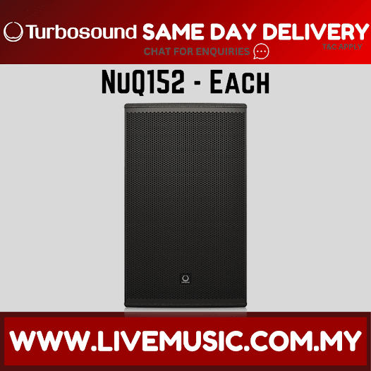 Turbosound NuQ152 500 Watt 2-Way 15" Full Range Loudspeaker w/Speaker Stand And Cable - Each/Pair (NuQ 152 NuQ-152)