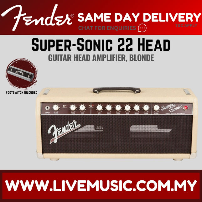 Fender Super Sonic 22 Tube Combo Head Amplifier, Blonde