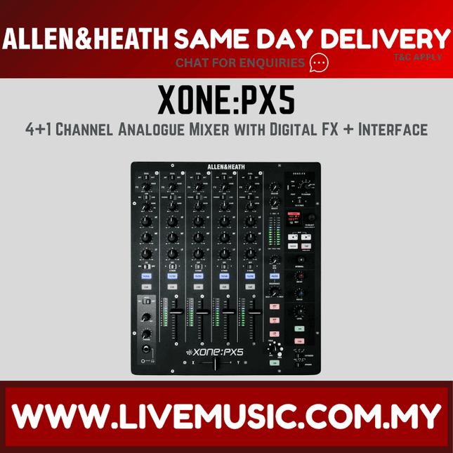 Allen & Heath XONE:PX5 - 4+1 Channel DJ Mixer ( XONE-PX5 / XONEPX5 )