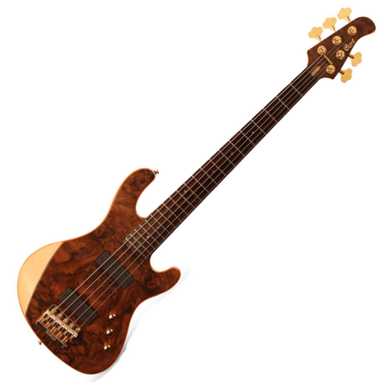 Cort Jeff Berlin Signature Series Rithimic V 5-String Bass Guitar Ebony Fretboard with Bag - Natural Glossy
