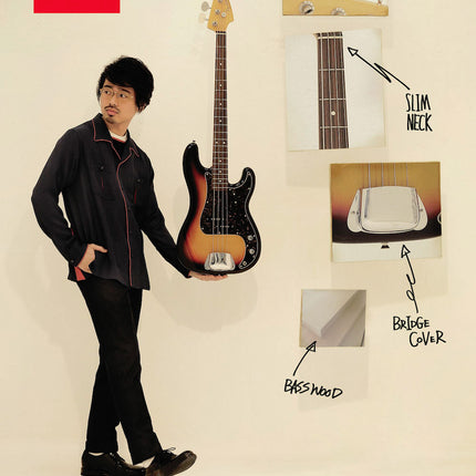 Fender Japan Hama Okamoto Signature Precision Bass Guitar, Rosewood Fretboard with Free GigBag - 3-Color Sunburst