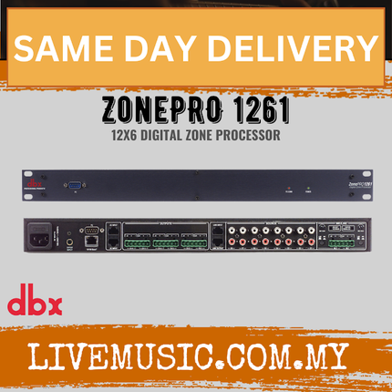 Dbx By Harman ZonePRO 1261 12x6 Digital Zone Processor ( ZonePRO-1261 / ZonePRO1261 )