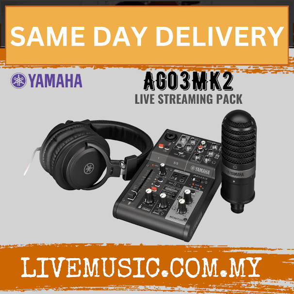 Yamaha AG03 MK2 Live Streaming Pack - Black / White ( AG-03 MKII )