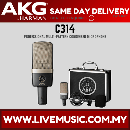 AKG C314 Large-diaphragm Condenser Microphone - Each / Pair (C 314 C-314)