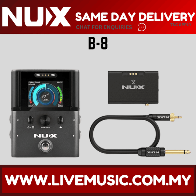 NUX B-8 Professional 2.4GHz Guitar Wireless System Black ( B 8 / B8 )