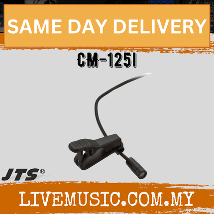JTS CM-125I Subminiature lavaliere microphone with detachable connecter - Black ( CM125I / CM 125 I )