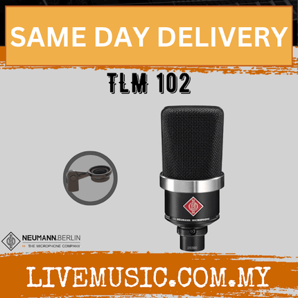 Neumann TLM 102 Large-diaphragm Condenser Microphone - Matte Black/Nickel ( TLM102 / TLM-102 )