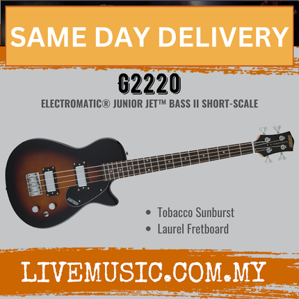 Gretsch G2220 Electromatic Junior Jet Bass II Guitar, Tobacco Sunburst