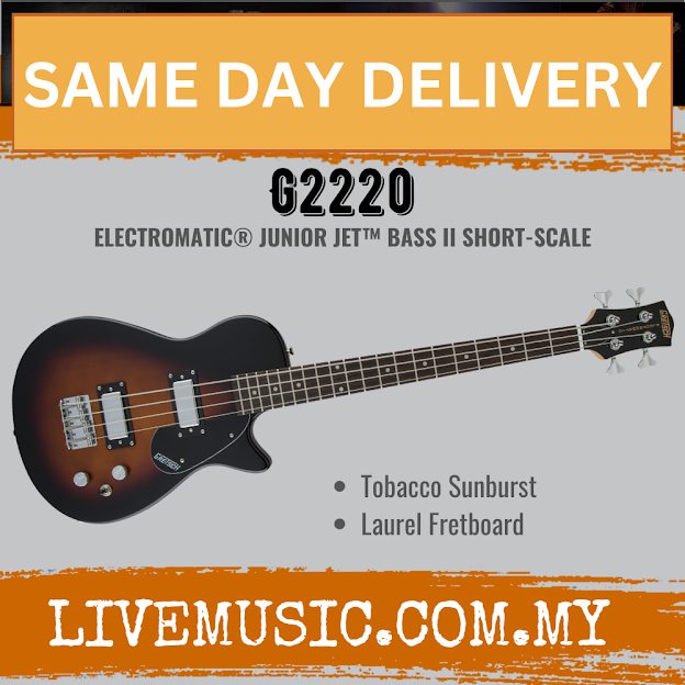 Gretsch G2220 Electromatic Junior Jet Bass II Guitar, Tobacco Sunburst