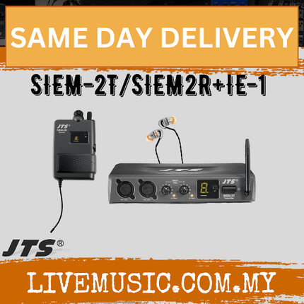 JTS SIEM-2T/SIEM2R+IE-1 Entry level single pack UHF PLL in ear monitoring system with IE-1 earphone