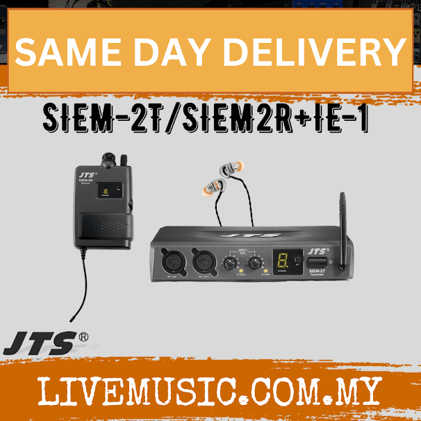 JTS SIEM-2T/SIEM2R+IE-1 Entry level single pack UHF PLL in ear monitoring system with IE-1 earphone