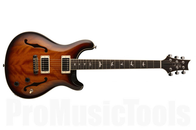 PRS SE Hollowbody Standard Electric Guitar with Case - McCarty Tobacco Sunburst