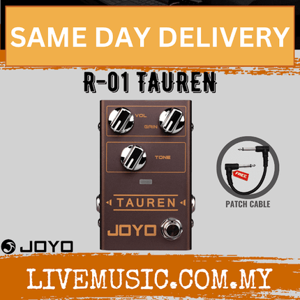 Joyo R-01 TAUREN High Gain Overdrive Pedal Clean Boost To Distortion For Electric Guitar Effect ( R01 / R 01 )