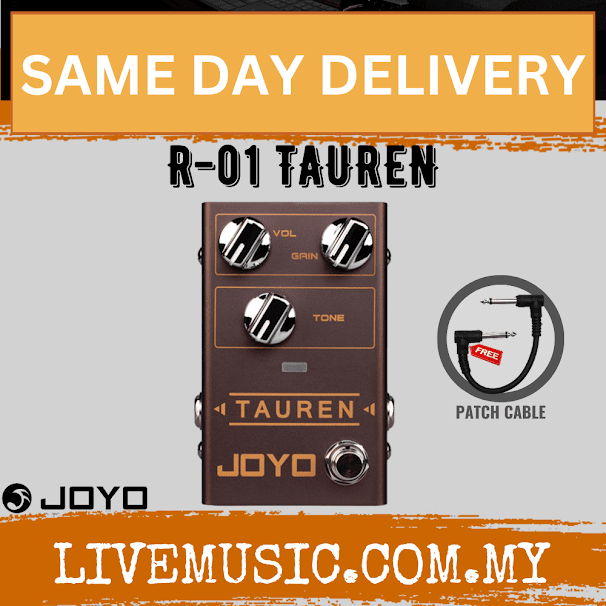 Joyo R-01 TAUREN High Gain Overdrive Pedal Clean Boost To Distortion For Electric Guitar Effect ( R01 / R 01 )