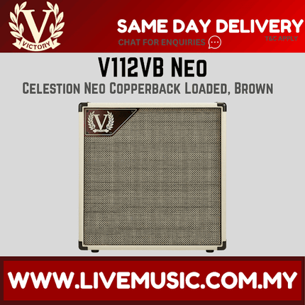 Victory V112VB Neo 1 x 12 Compact Extension Speaker Cabinet, Cream (V112VB-NEO)