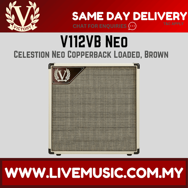 Victory V112VB Neo 1 x 12 Compact Extension Speaker Cabinet, Cream (V112VB-NEO)