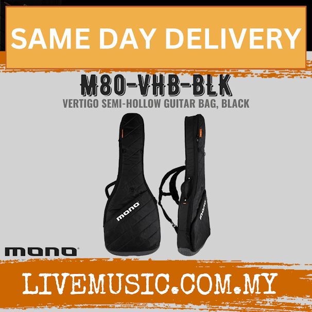 Mono M80 Vertigo Semi-Hollow Guitar Case - Black (M80-VHB-BLK)