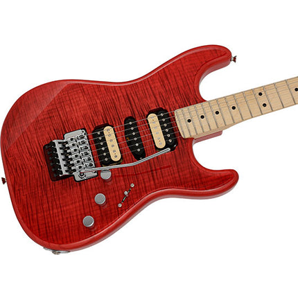 Fender Michiya Haruhata Stratocaster Electric Guitar, Maple FB, Trans Pink
