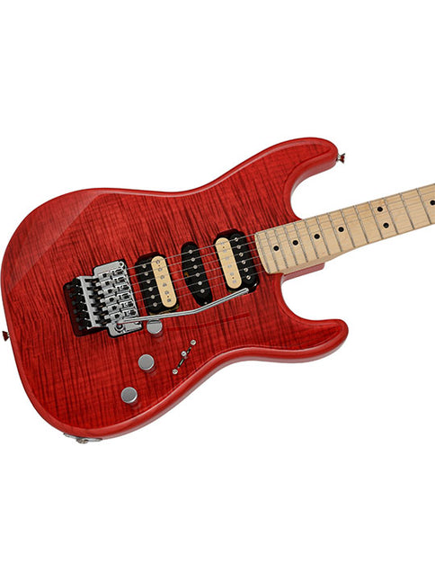 Fender Michiya Haruhata Stratocaster Electric Guitar, Maple FB, Trans Pink