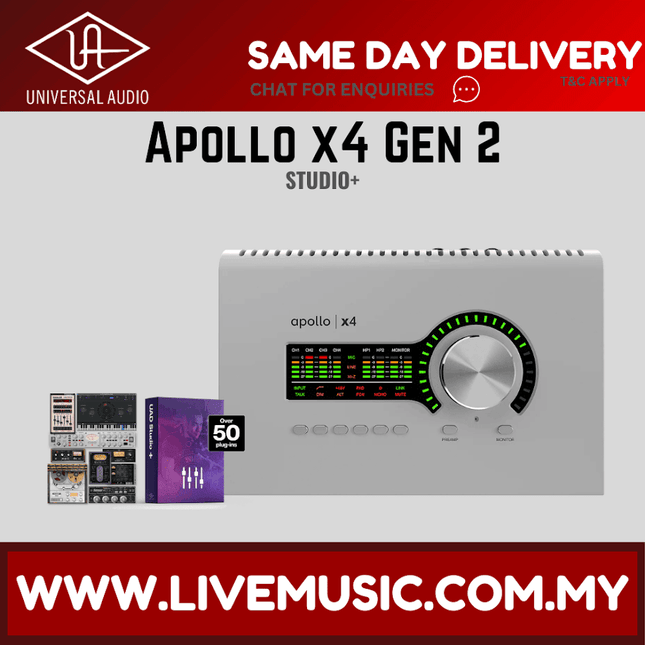 Universal Audio Apollo x4 Gen 2 Thunderbolt Audio Interface - Studio+ Edition