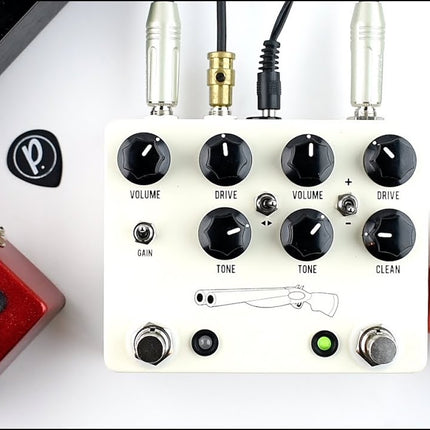 JHS Double Barrel V4 2-in-1 Dual Overdrive Guitar Effects Pedal