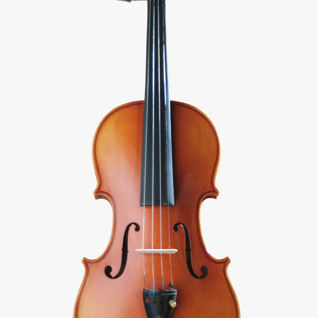 4/4 orange-brown violin with black fingerboard and chinrest