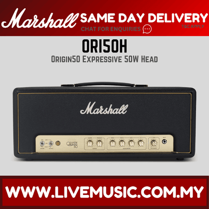 Marshall Origin ORI50H-E - 50 watt Tube Guitar Amplifier Head (ORI50H/ORI50HE)