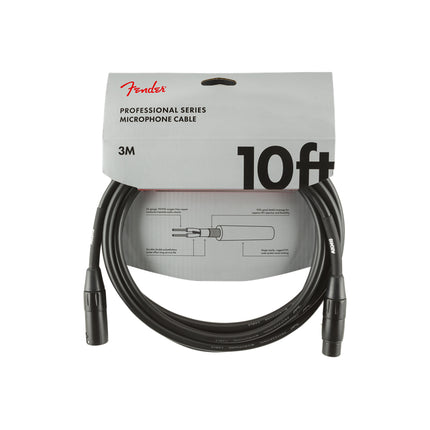 Fender Professional Series Microphone Cable, 10ft - Black